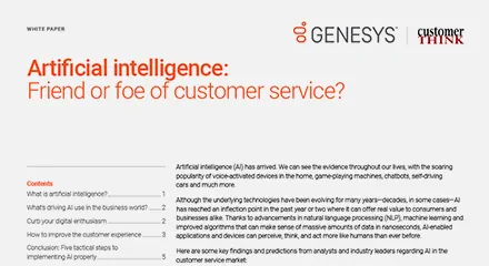 Artificial intelligence friend or foe of customer service wp resource center en