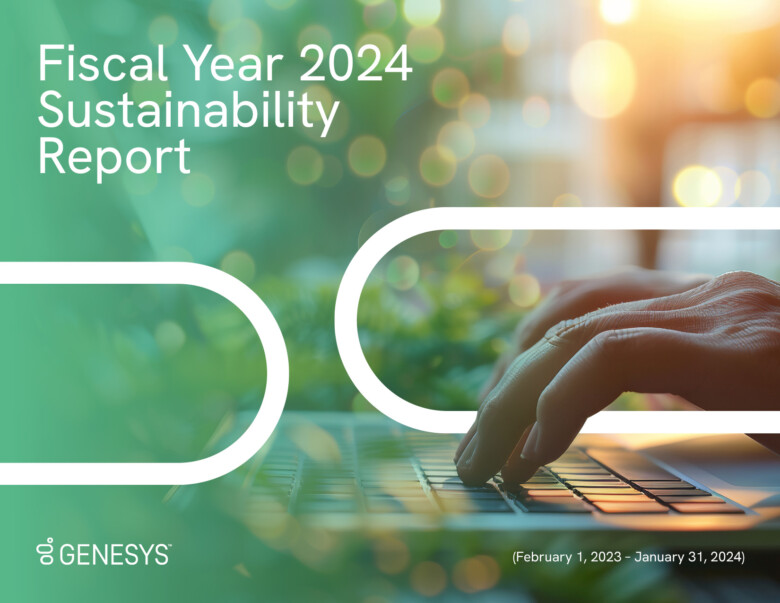 Genesys sustainability report, sustainability practices, carbon neutrality, business strategies