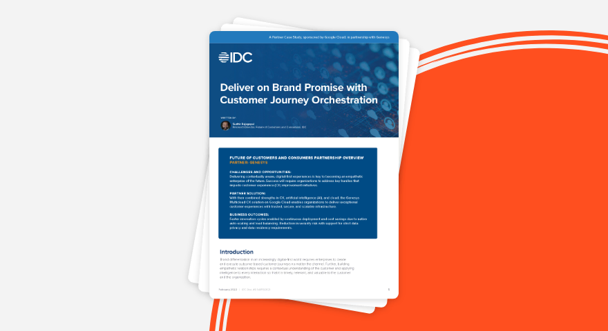 Deliver on brand promise with customer journey orchestration