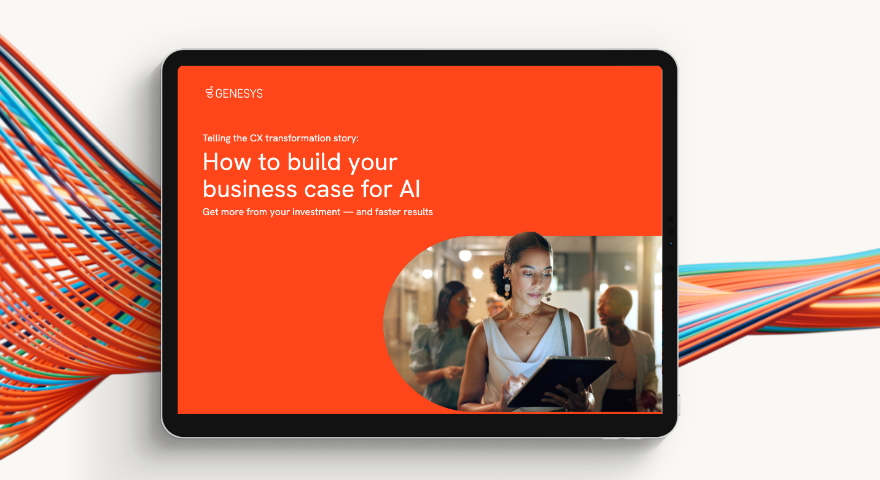 Genesys ebook how to build your business case for ai thumbnail 880×480 px