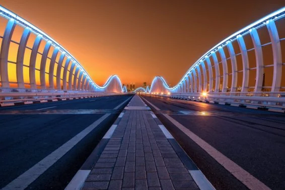 Meydan bridge; dubai, united arab emirates