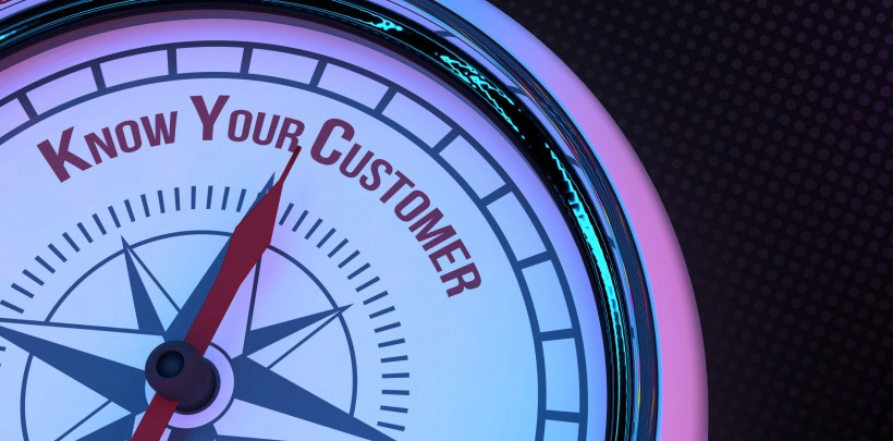 3d compass pointing on know your customer message