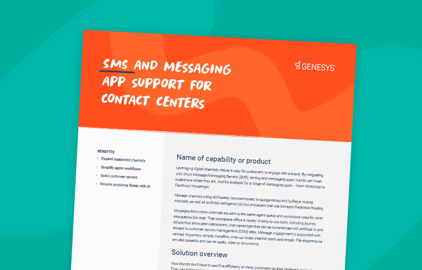 SMS and messaging app support for contact centers -Thumbnail