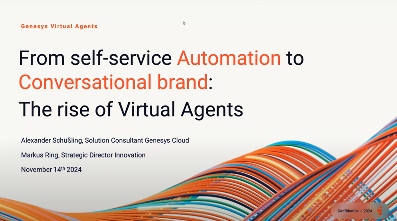 Genesys in Action - Virtual Agents