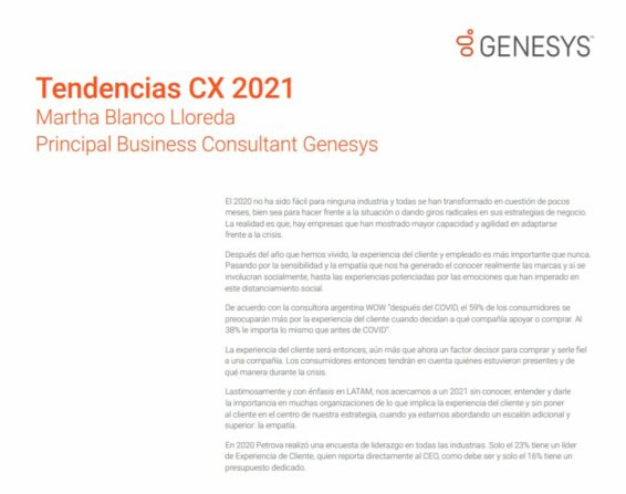 Tendencias cx 2021