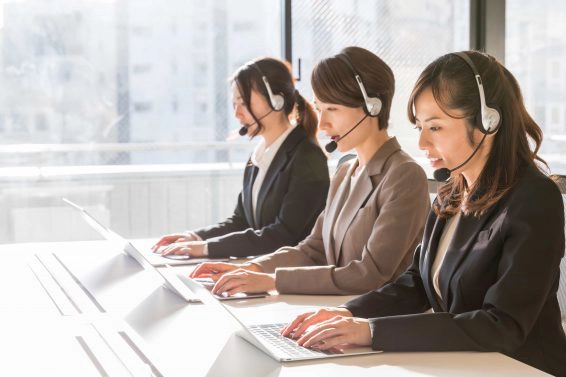 Asian businesswomen working in office